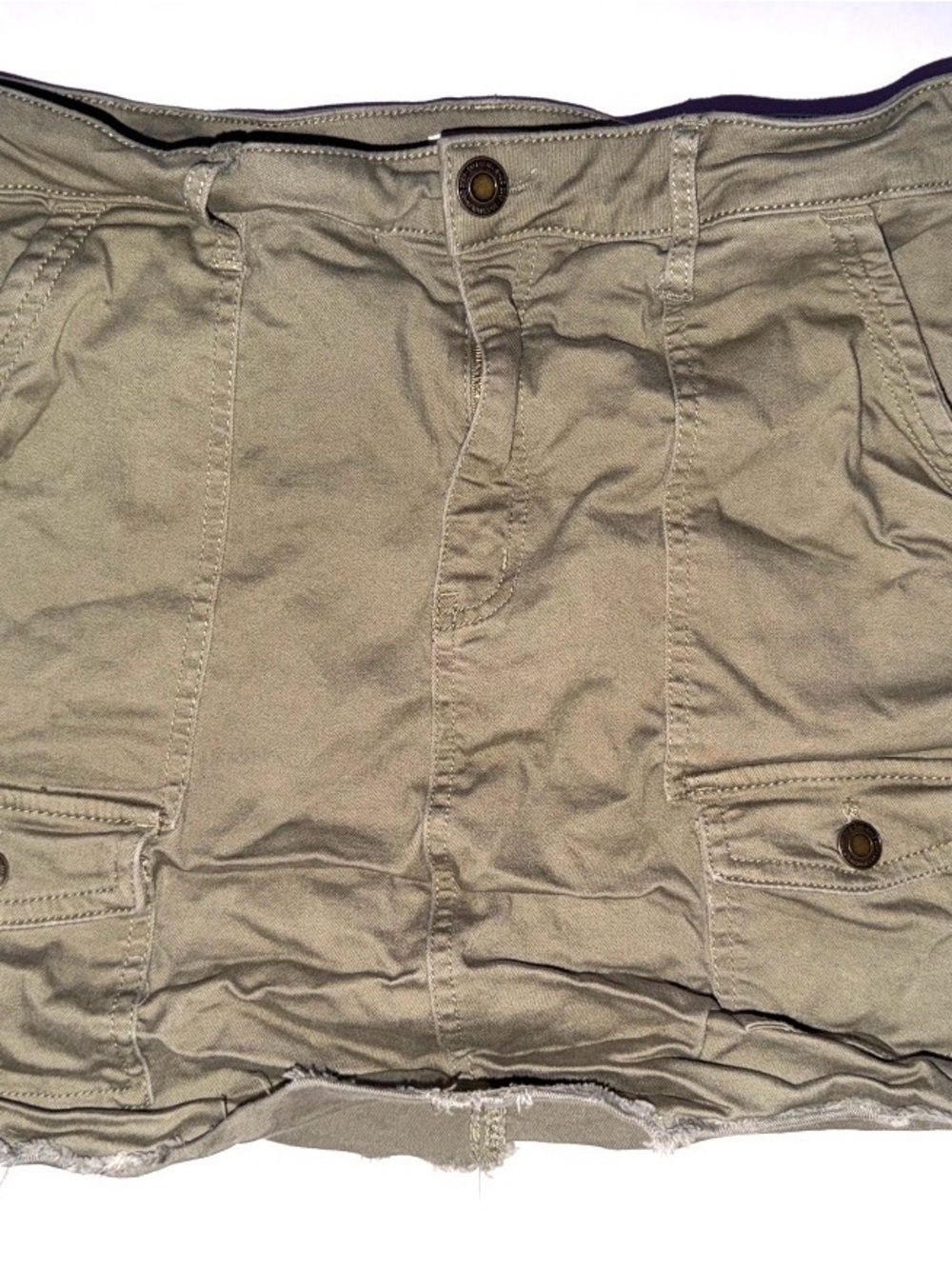 SO Olive Green Cargo Mini Skirt